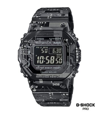 Montre CASIO G-SHOCK Homme GMW-B5000TCC-1ER Digital Cadran Saphir Noir Bracelet Titane Noir Boucle déployante Etanchéité 20BAR