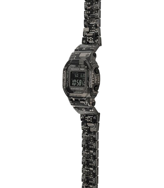 Horloge CASIO G-SHOCK Heren GMW-B5000TCC-1ER Digitaal Behuizing Saffier Zwart Bracelette Titanium Zwart Boucle déployante Etanchéiteiten 20 BAR
