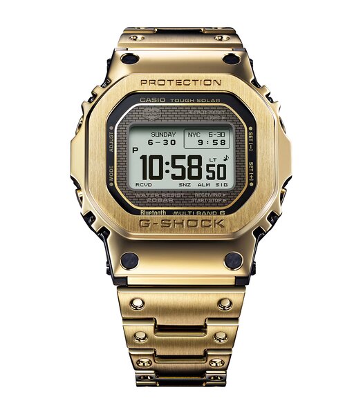 Montre CASIO G-SHOCK Homme GMW-BZ5000GD-9ER Digital Cadran MINERAL Or Bracelet Acier inoxydable Or Etanchéité 20BAR