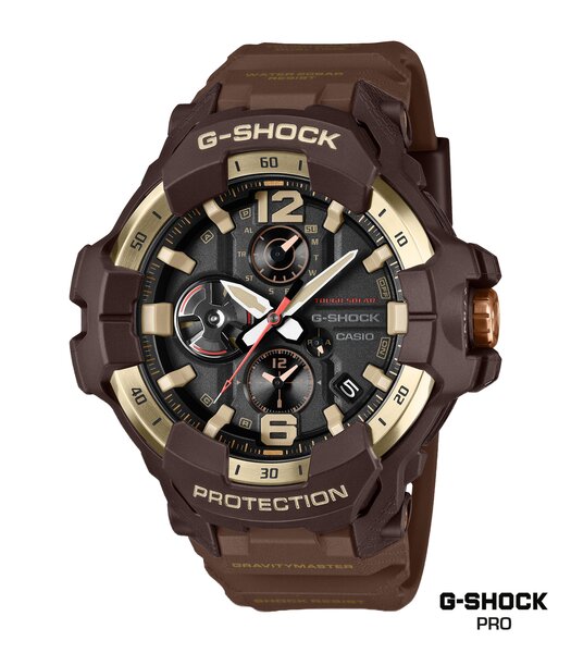 Montre CASIO G-SHOCK Homme GR-B300H-5AER Analogique Cadran Acrylique Noir Bracelet Résine recyclé Brun Etanchéité 20 ATM