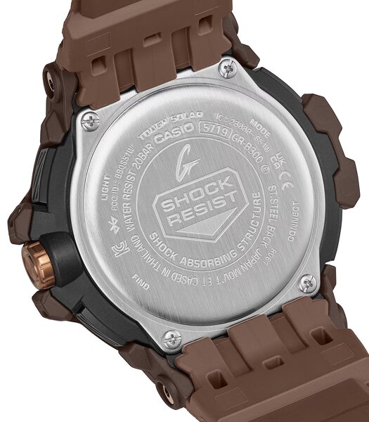 Montre CASIO G-SHOCK Homme GR-B300H-5AER Analogique Cadran Acrylique Noir Bracelet Résine recyclé Brun Etanchéité 20 ATM