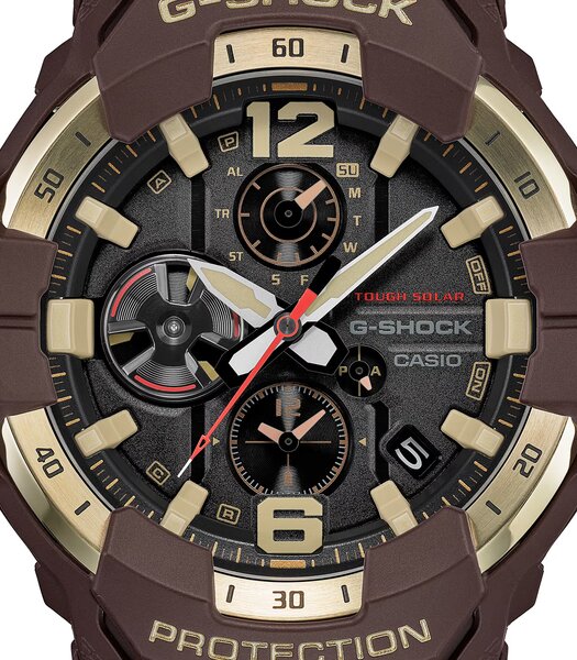 Montre CASIO G-SHOCK Homme GR-B300H-5AER Analogique Cadran Acrylique Noir Bracelet Résine recyclé Brun Etanchéité 20 ATM