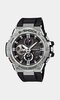 Horloge CASIO G-SHOCK Heren GST-B100-1AER Analoog Behuizing Mineraal Zwart Bracelette Hars Zwart Boucle ardillon Etanchéiteiten 20 BAR