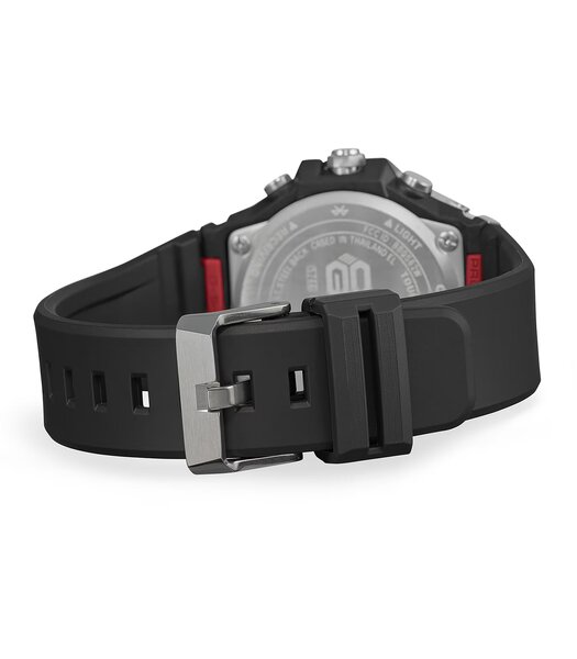 Horloge CASIO G-SHOCK Heren GST-B1000-1AER Analoog Behuizing Mineraal Zwart Armband Hars Zwart Waterdichtheid 20 ATM