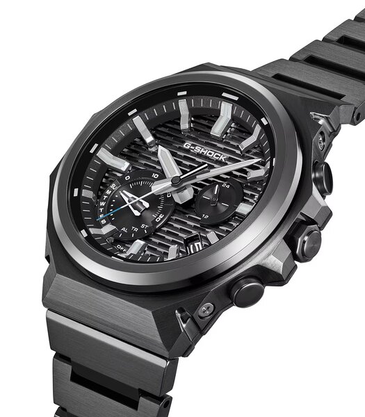 Horloge CASIO G-SHOCK Heren GST-B1000BD-1AER Analoog Behuizing Mineraal Zwart Bracelette Roestvrij staal Zwart Etanchéiteiten 20 ATM