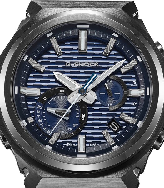 Horloge CASIO G-SHOCK Heren GST-B1000BD-2AER Analoog Behuizing Mineraal Blauw Bracelette Roestvrij staal Zwart Etanchéiteiten 20 ATM