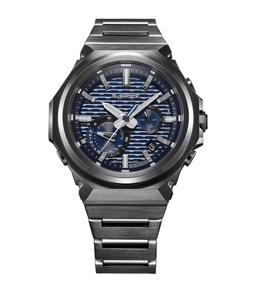 Horloge CASIO G-SHOCK Heren GST-B1000BD-2AER Analoog Behuizing Mineraal Blauw Bracelette Roestvrij staal Zwart Etanchéiteiten 20 ATM