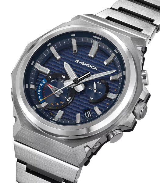 Montre CASIO G-SHOCK Homme GST-B1000D-2AER Analogue-Digital Cadran MINERAL Bleu Bracelet Acier inoxydable Argenté Etanchéité 20BAR