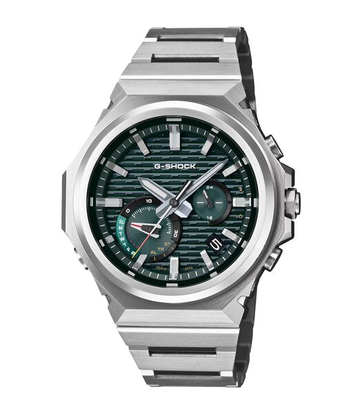 Montre CASIO G-SHOCK Homme GST-B1000D-3AER Analogue-Digital Cadran MINERAL Vert Bracelet Acier inoxydable Argenté Etanchéité 20BAR