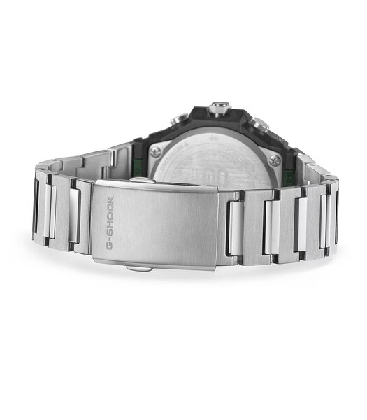 Montre CASIO G-SHOCK Homme GST-B1000D-3AER Analogue-Digital Cadran MINERAL Vert Bracelet Acier inoxydable Argenté Etanchéité 20BAR