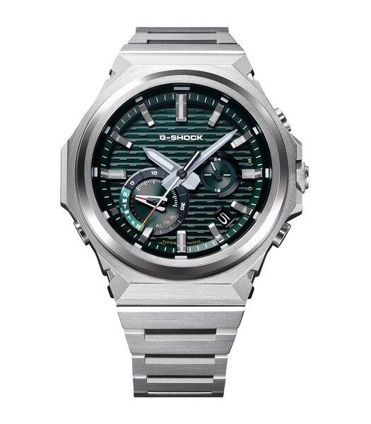 Montre CASIO G-SHOCK Homme GST-B1000D-3AER Analogue-Digital Cadran MINERAL Vert Bracelet Acier inoxydable Argenté Etanchéité 20BAR