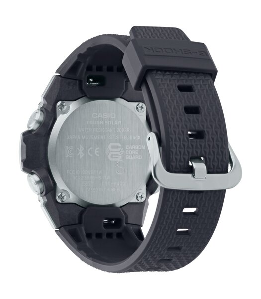 Horloge CASIO G-SHOCK Heren GST-B400-1AER Digitaal + analoog Behuizing Mineraal Zwart Bracelette Hars Zwart Boucle ardillon Etanchéiteiten 20 BAR