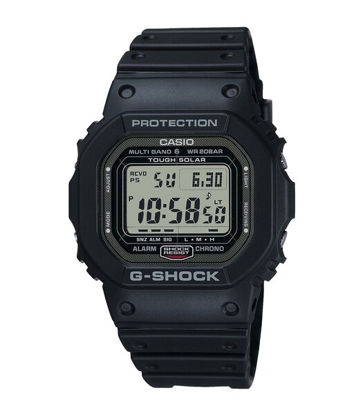 Horloge CASIO G-SHOCK Heren GW-5000U-1ER Digitaal Behuizing MINERAAL Zwart Bracelette Hars Zwart Boucle ardillon Etanchéiteiten 20BAR