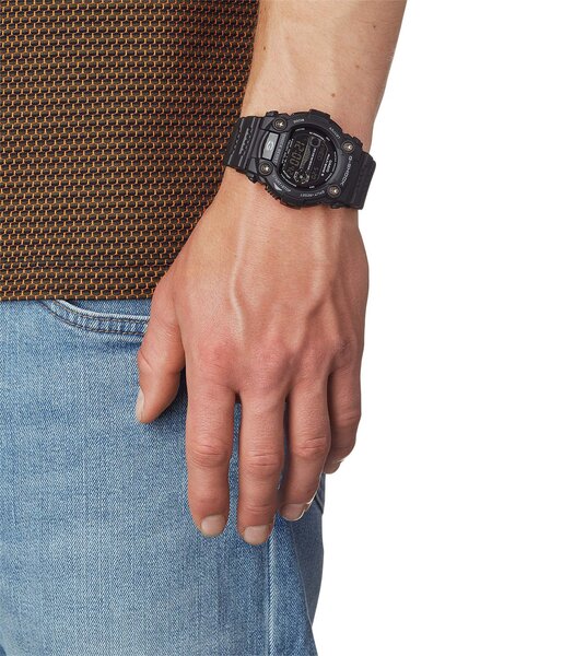 Horloge CASIO G-SHOCK Heren GW-7900B-1ER Digitaal Behuizing MINERAAL Zwart Bracelette HARS Zwart Boucle ardillon Etanchéiteiten 20BAR