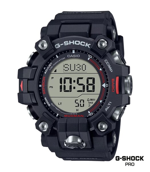 Montre CASIO G-SHOCK Homme GW-9500-1ER Digital Cadran Minéral Bracelet Résine recyclé Noir Boucle ardillon Etanchéité 20 BAR