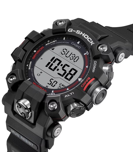 Montre CASIO G-SHOCK Homme GW-9500-1ER Digital Cadran Minéral Bracelet Résine recyclé Noir Boucle ardillon Etanchéité 20 BAR