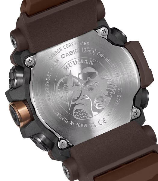 Horloge CASIO G-SHOCK Heren GW-9500MH-5ER Digitaal Behuizing Acryl Armband Gerecycleerde hars Bruin Waterdichtheid 20 ATM