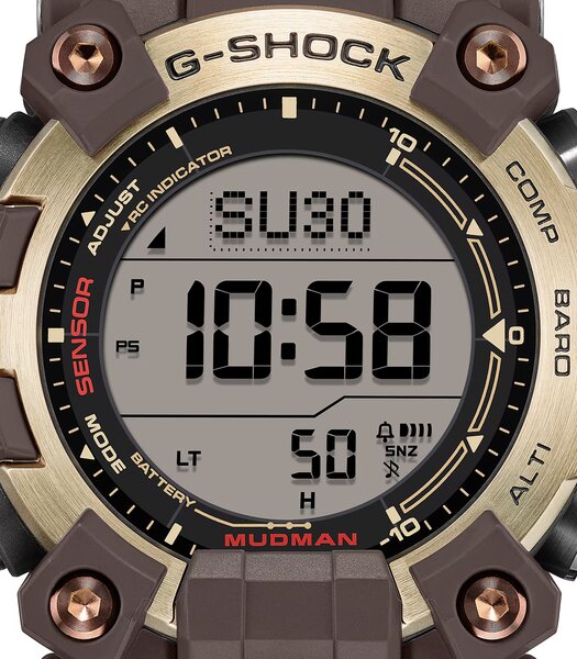 Horloge CASIO G-SHOCK Heren GW-9500MH-5ER Digitaal Behuizing Acryl Armband Gerecycleerde hars Bruin Waterdichtheid 20 ATM