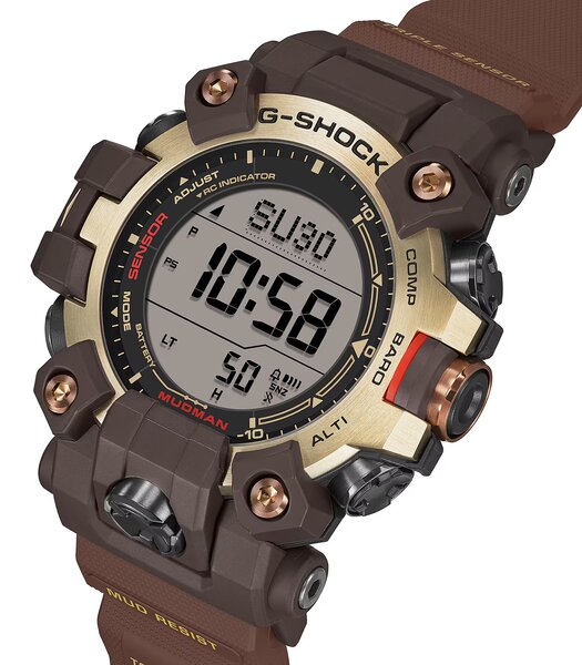 Horloge CASIO G-SHOCK Heren GW-9500MH-5ER Digitaal Behuizing Acryl Armband Gerecycleerde hars Bruin Waterdichtheid 20 ATM