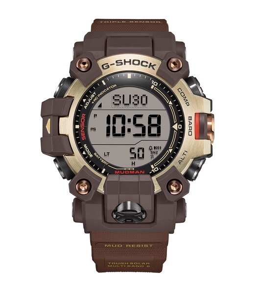 Horloge CASIO G-SHOCK Heren GW-9500MH-5ER Digitaal Behuizing Acryl Armband Gerecycleerde hars Bruin Waterdichtheid 20 ATM