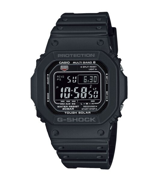 Horloge CASIO G-SHOCK Heren GW-M5610U-1BER Digitaal Behuizing MINERAAL Zwart Bracelette Hars Zwart Boucle ardillon Etanchéiteiten 20BAR