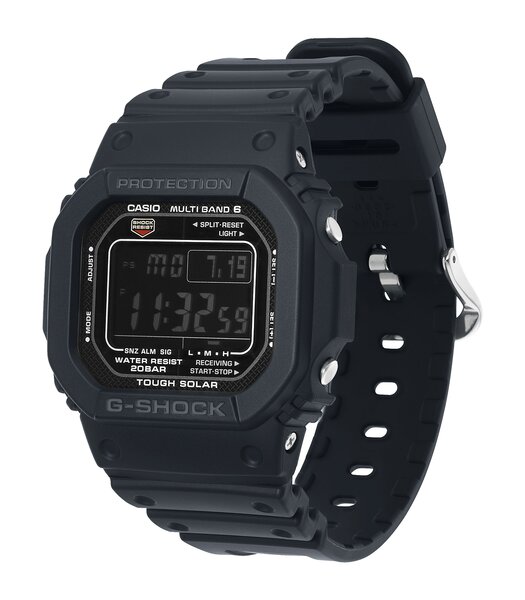 Horloge CASIO G-SHOCK Heren GW-M5610U-1BER Digitaal Behuizing MINERAAL Zwart Bracelette Hars Zwart Boucle ardillon Etanchéiteiten 20BAR
