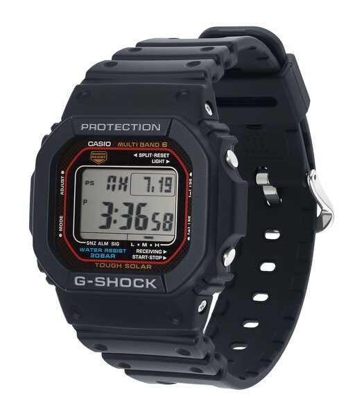 Horloge CASIO G-SHOCK Heren GW-M5610U-1ER Digitaal Behuizing MINERAAL Zwart Bracelette Hars Zwart Boucle ardillon Etanchéiteiten 20BAR