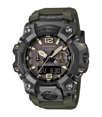 Montre CASIO G-SHOCK Homme GWG-B1000-1A3ER Digital + analogique Cadran Acrylique Bracelet Résine recyclé Noir Etanchéité 20 ATM