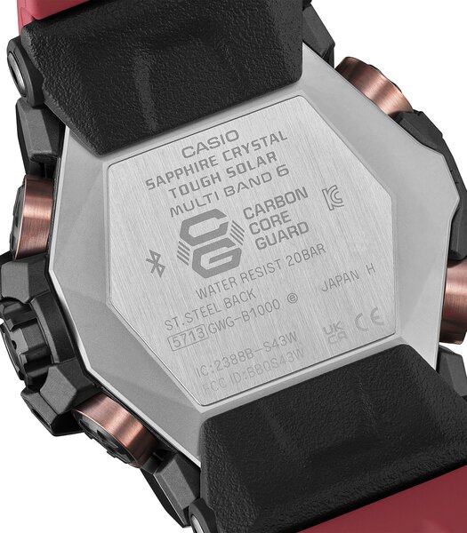 Montre CASIO G-SHOCK Homme GWG-B1000-1A4ER Analogique Cadran Saphir Noir Bracelet Acier inoxydable Acier Boucle déployante Etanchéité 10 BAR