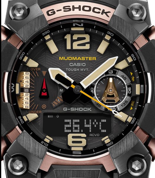 Montre CASIO G-SHOCK Homme GWG-B1000-1A4ER Analogique Cadran Saphir Noir Bracelet Acier inoxydable Acier Boucle déployante Etanchéité 10 BAR