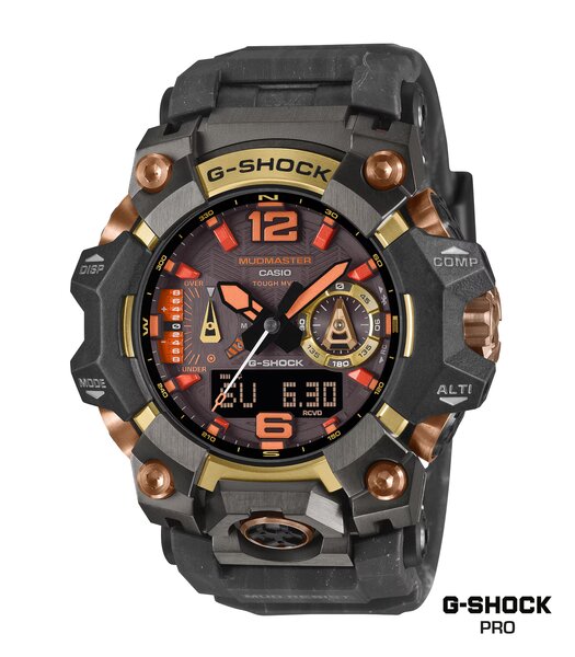 Montre CASIO G-SHOCK Homme GWG-B1000MG-1A9ER Digital + analogique Cadran Acrylique Bracelet Résine recyclé Noir Etanchéité 20 ATM