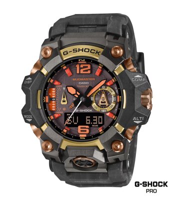 Montre CASIO G-SHOCK Homme GWG-B1000MG-1A9ER Digital + analogique Cadran Acrylique Bracelet Résine recyclé Noir Etanchéité 20 ATM