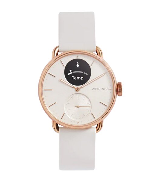Horloge Withings SCANWATCH 2 Dames HWA10-03 Analoog-digitaal Behuizing Saffier Wit Bracelette Silicone Wit Etanchéiteiten 5BAR
