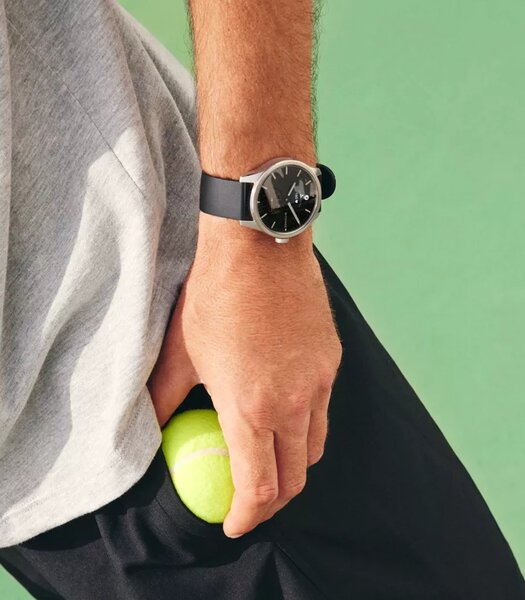 Horloge Withings SCANWATCH 2 Heren HWA10-04 Analoog-digitaal Behuizing Saffier Zwart Bracelette Silicone Zwart Etanchéiteiten 5BAR