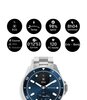 Horloge Withings SCANWATCH NOVA Heren HWA10-07 Analoog-digitaal Behuizing Saffier Blauw Bracelette Roestvrij staal Staal Boucle déployante Etanchéitei