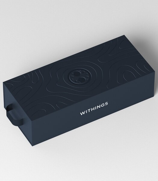 Horloge Withings SCANWATCH NOVA Heren HWA10-07 Analoog-digitaal Behuizing Saffier Blauw Bracelette Roestvrij staal Staal Boucle déployante Etanchéitei