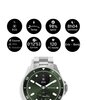 Horloge Withings SCANWATCH NOVA Heren HWA10-08 Analoog-digitaal Behuizing Saffier Groen Bracelette Roestvrij staal Staal Etanchéiteiten 10BAR