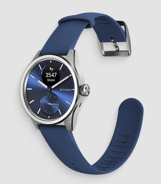 Montre Withings SCANWATCH 2 HWA10-12 Analogue-Digital Cadran Saphir Bleu Bracelet Acier inoxydable Bleu Etanchéité 5BAR