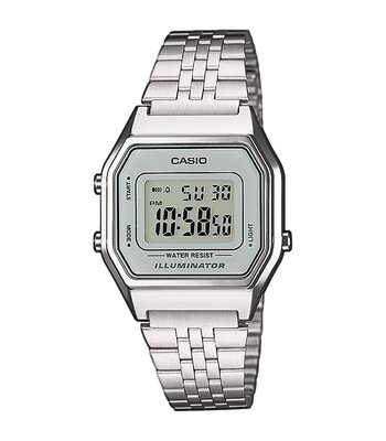 Montre CASIO CASIO COLLECTION RETRO Unisexe LA680WEA-7EF Digital Cadran Acrylique Gris Bracelet Acier inoxydable Acier Clip / clasp