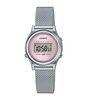 Montre CASIO CASIO COLLECTION RETRO Femme LA700WEM-4AEF Digital Cadran Acrylique Rose Bracelet Acier inoxydable Argenté
