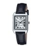 Horloge CASIO CASIO COLLECTION Unisex LTP-B150L-7B1EF Analoog Behuizing Acryl Zilverkleurig Bracelette Leer Zwart Boucle déployante Etanchéiteiten 10