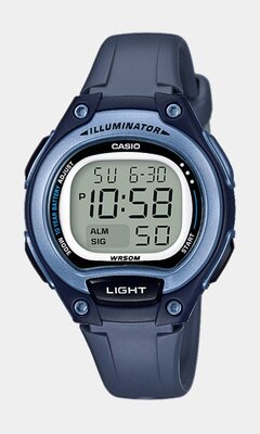 Horloge CASIO CASIO COLLECTION Unisex LW-203-2AVEF Digitaal Behuizing Acryl Blauw Armband HARS Blauw Gespíndel Waterdichtheid 5BAR