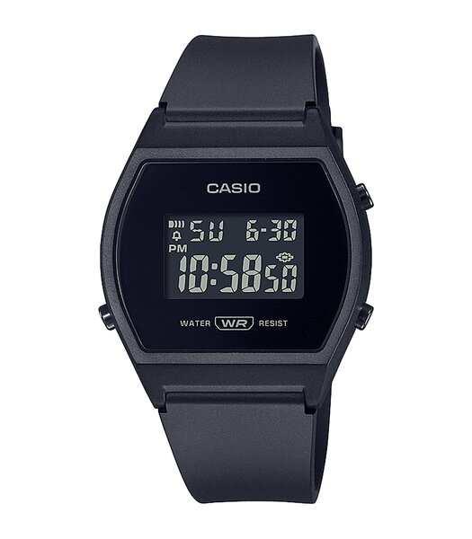 Montre CASIO CASIO COLLECTION Homme LW-204-1BEF Digital Cadran Acrylique Noir Bracelet RESINE Noir Boucle ardillon