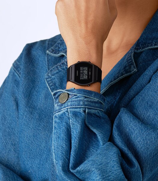 Montre CASIO CASIO COLLECTION Homme LW-204-1BEF Digital Cadran Acrylique Noir Bracelet RESINE Noir Boucle ardillon