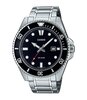 Montre CASIO CASIO COLLECTION Homme MDV-107D-1A1VEF Analogue Cadran MINERAL Noir Bracelet Acier inoxydable Argenté Boucle déployante Etanchéité 20BAR