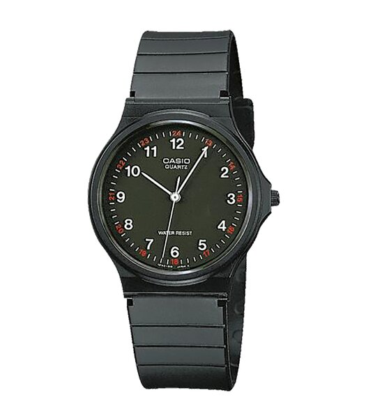 Horloge CASIO CASIO COLLECTION Dames MQ-24-1BLLEG Analoog Behuizing Acryl Zwart Bracelette HARS Zwart Boucle ardillon