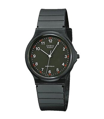 Montre CASIO CASIO COLLECTION Femme MQ-24-1BLLEG Analogue Cadran Acrylique Noir Bracelet RESINE Noir Boucle ardillon
