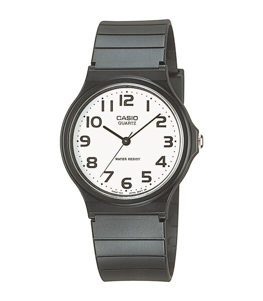 Montre CASIO CASIO COLLECTION Unisexe MQ-24-7B2LEG Analogue Cadran Acrylique Blanc Bracelet RESINE Noir Boucle ardillon