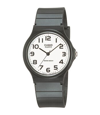 Horloge CASIO CASIO COLLECTION Unisex MQ-24-7B2LEG Analoog Behuizing Acryl Wit Armband HARS Zwart Gespíndel