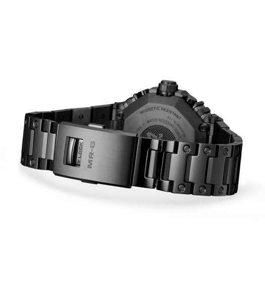 Horloge CASIO G-SHOCK Heren MRG-B2100B-1ADR Analoog Behuizing Saffier Zwart Bracelette Titanium Zwart Etanchéiteiten 20BAR